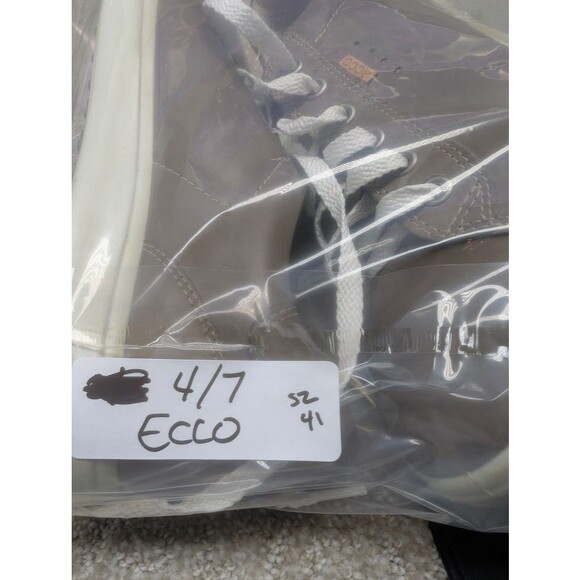 Ecco Casual Sneakers Womens Size 10.5 Mocha Casual Low Top Shoes Lace Up - Picture 15 of 15